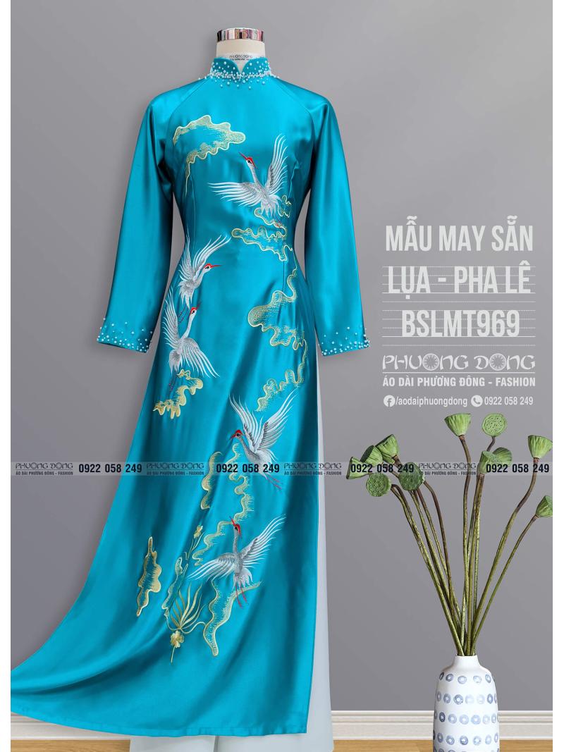 Áo Dài Bà Sui Lụa Thêu Kết Pha Lê BSLMT969